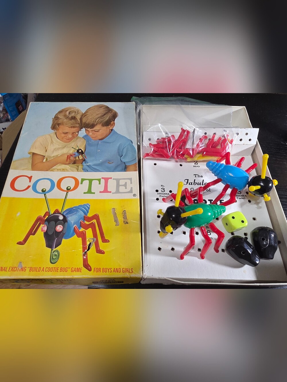 Vintage 1949 Cootie Game for Kids Family